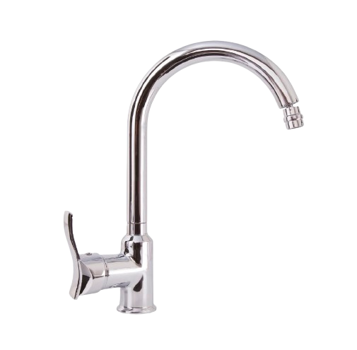 Çermik Mix Uzun Kuğu Lavabo Bataryası Oynar Başlıklı Döner Baston Borulu L=190mm