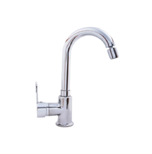 Dicle Mix Kısa Kuğu Lavabo Bataryası -Oynar Başlı - Döner Baston Borulu (L=134mm)