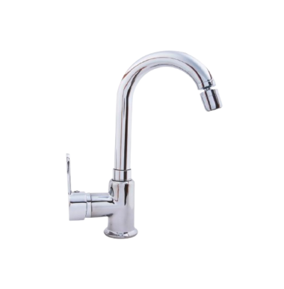 Dicle Mix Kısa Kuğu Lavabo Bataryası -Oynar Başlı - Döner Baston Borulu (L=134mm)