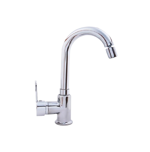 Dicle Mix Kısa Kuğu Lavabo Bataryası -Oynar Başlı - Döner Baston Borulu (L=134mm)